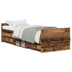 Estructura de cama con cabecera Madera Vieja 193 x 78 x 50 cm