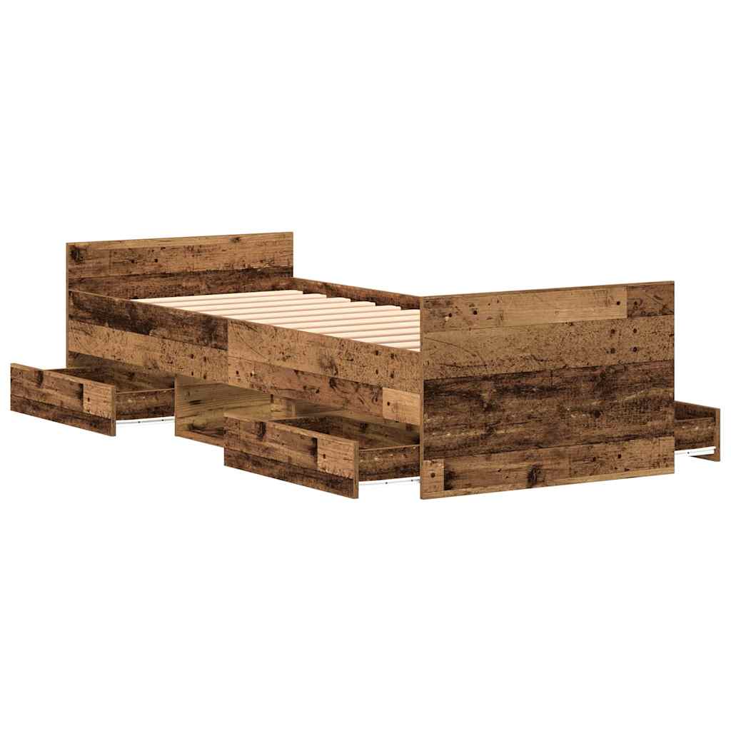 Estructura de cama con cabecera Madera Vieja 193 x 78 x 50 cm