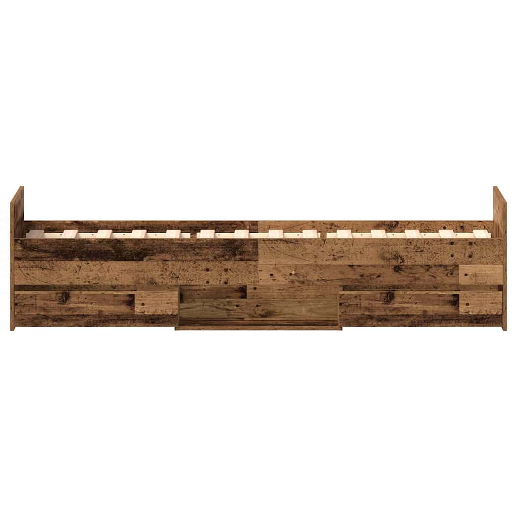 Estructura de cama con cabecera Madera Vieja 193 x 78 x 50 cm