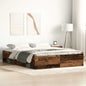 Cama sem colchão madeira maciça pinho castanho cera 80x200 cm