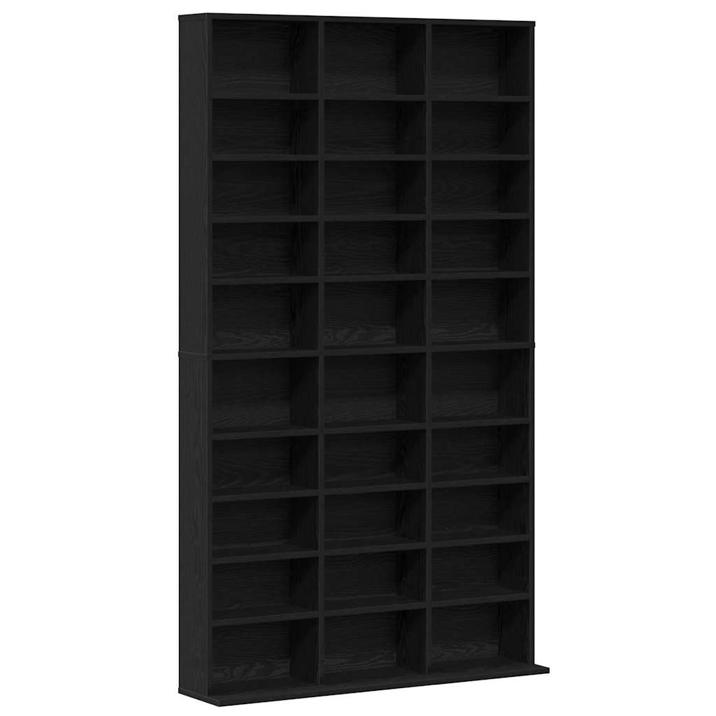 Cabinet para CDs con estante Roble Negro 101 x 23 x 177,5 cm