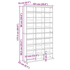 Cabinet para CDs con estante Roble Negro 101 x 23 x 177,5 cm