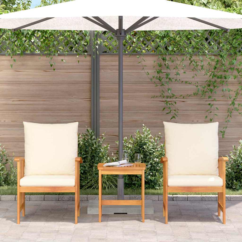 Conjunto de sofás de jardín con cojín 3 pcs Aceite Natural