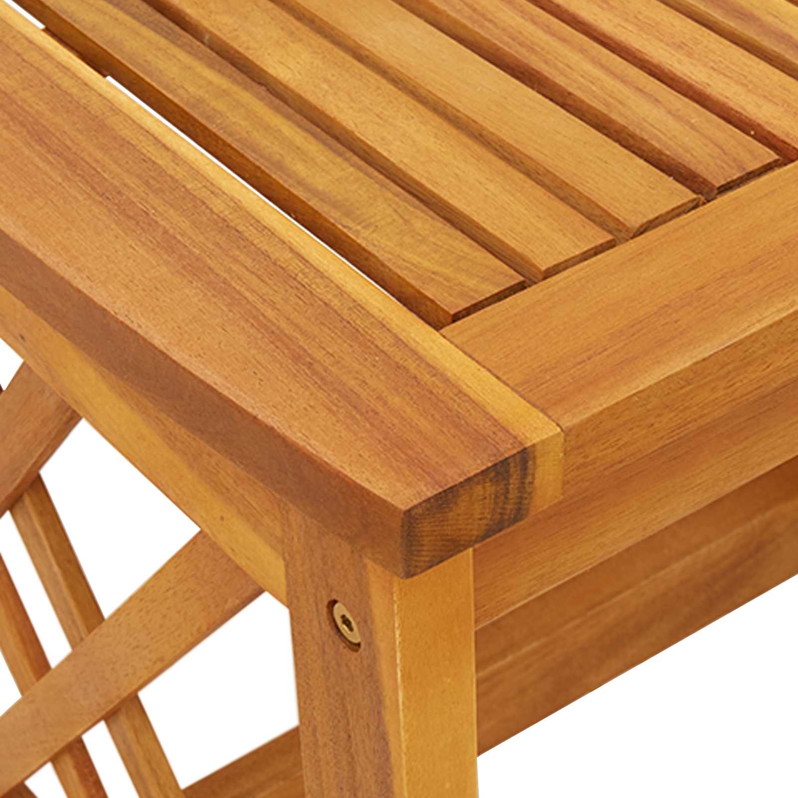 Mesa lateral Marrón Madera maciza de Acacia