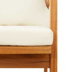 Banco de jardín con cojín Aceite Natural 115 x 65 x 71 cm