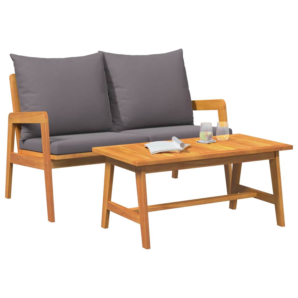 Conjunto bistro 2 pcs Aceite Natural Madera de Acacia Sólida