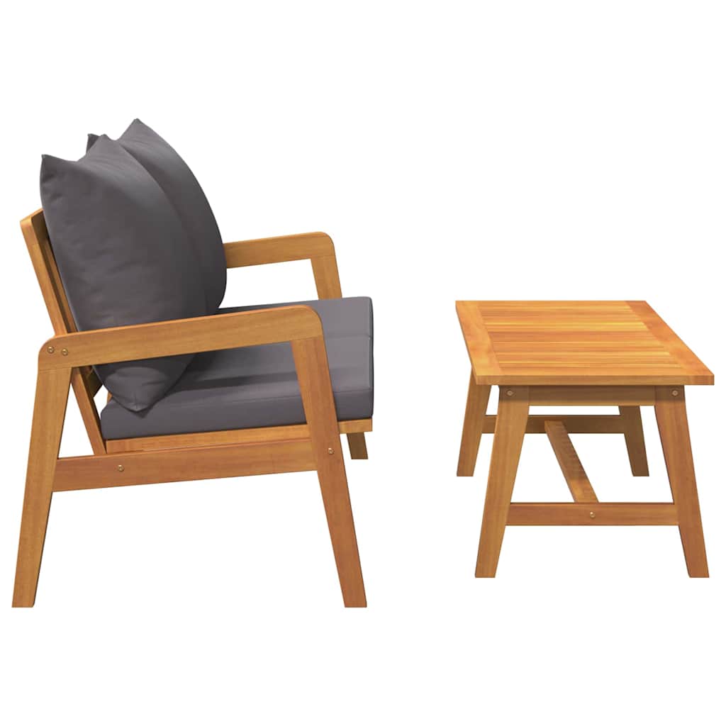 Conjunto bistro 2 pcs Aceite Natural Madera de Acacia Sólida