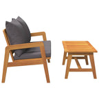 Conjunto bistro 2 pcs Aceite Natural Madera de Acacia Sólida
