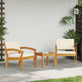 Conjunto bistro con cojín 3 pcs Marrón Poliéster