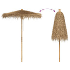 Sombrilla Tiki con dosel de hojas de plátano de bambú de 150 cm