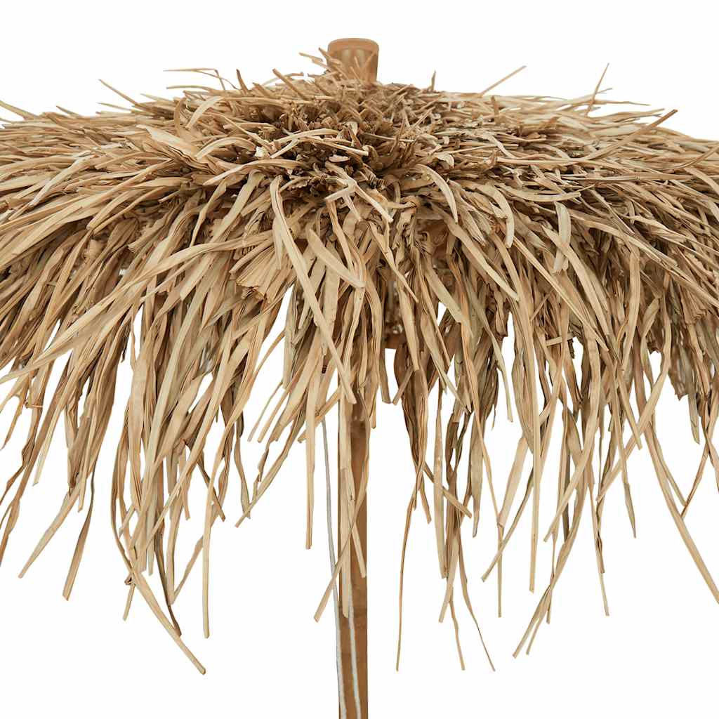 Sombrilla Tiki con dosel de hojas de plátano de bambú de 150 cm