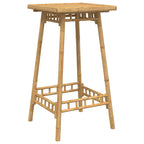 Square outdoor bamboo bar table 55x55x100 cm