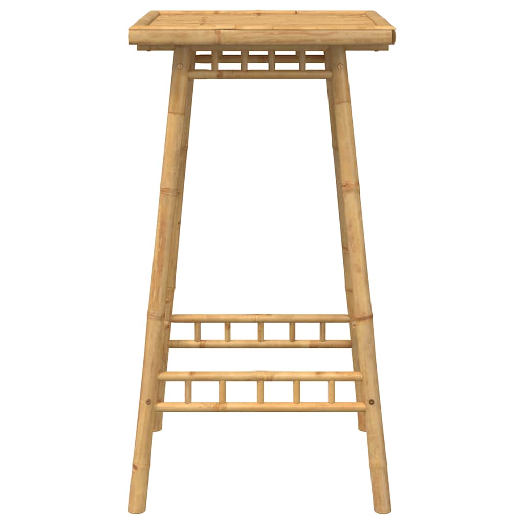 Mesa de bar para exterior cuadrada de bambú 55x55x100 cm