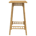 Square outdoor bamboo bar table 55x55x100 cm