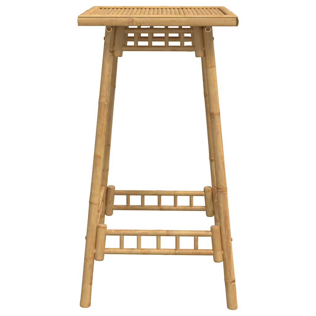 Square outdoor bamboo bar table 55x55x100 cm