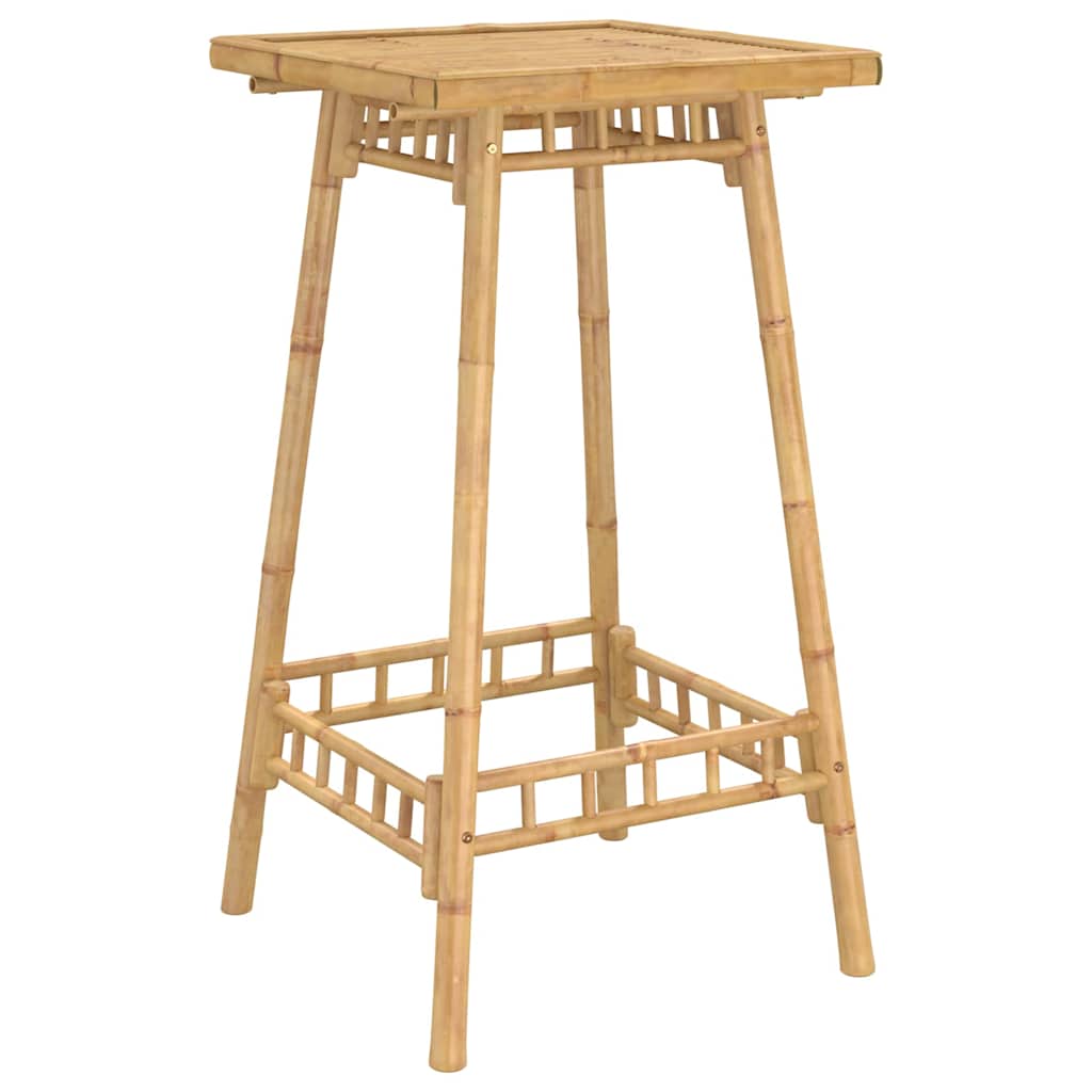 Square outdoor bamboo bar table 55x55x100 cm
