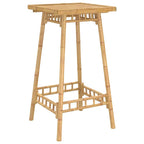 Square outdoor bamboo bar table 55x55x100 cm