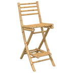 Conjunto de bar para exterior de 3 piezas plegable de bambú