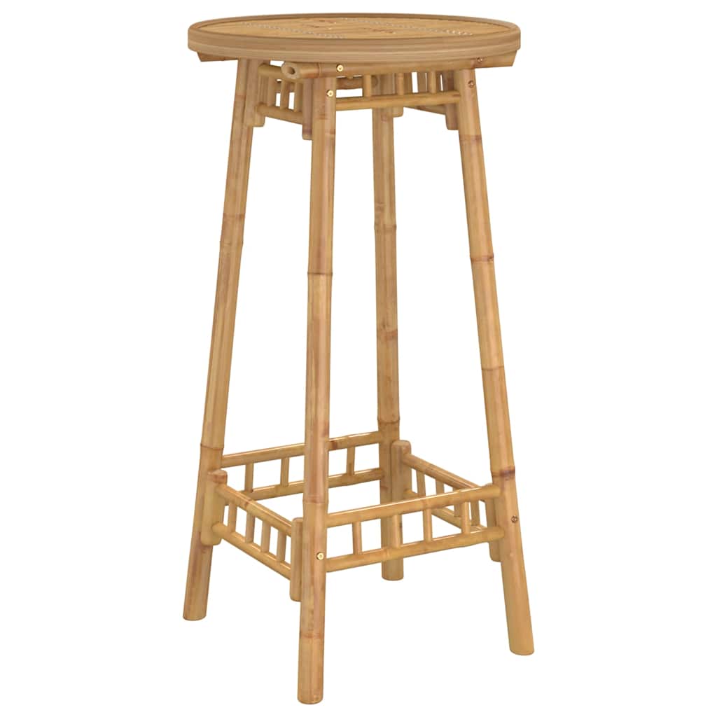 Conjunto de bar para exterior de 3 piezas plegable de bambú