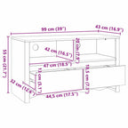 Mueble de TV con cajón Drammen Roble 99 x 43 x 55 cm