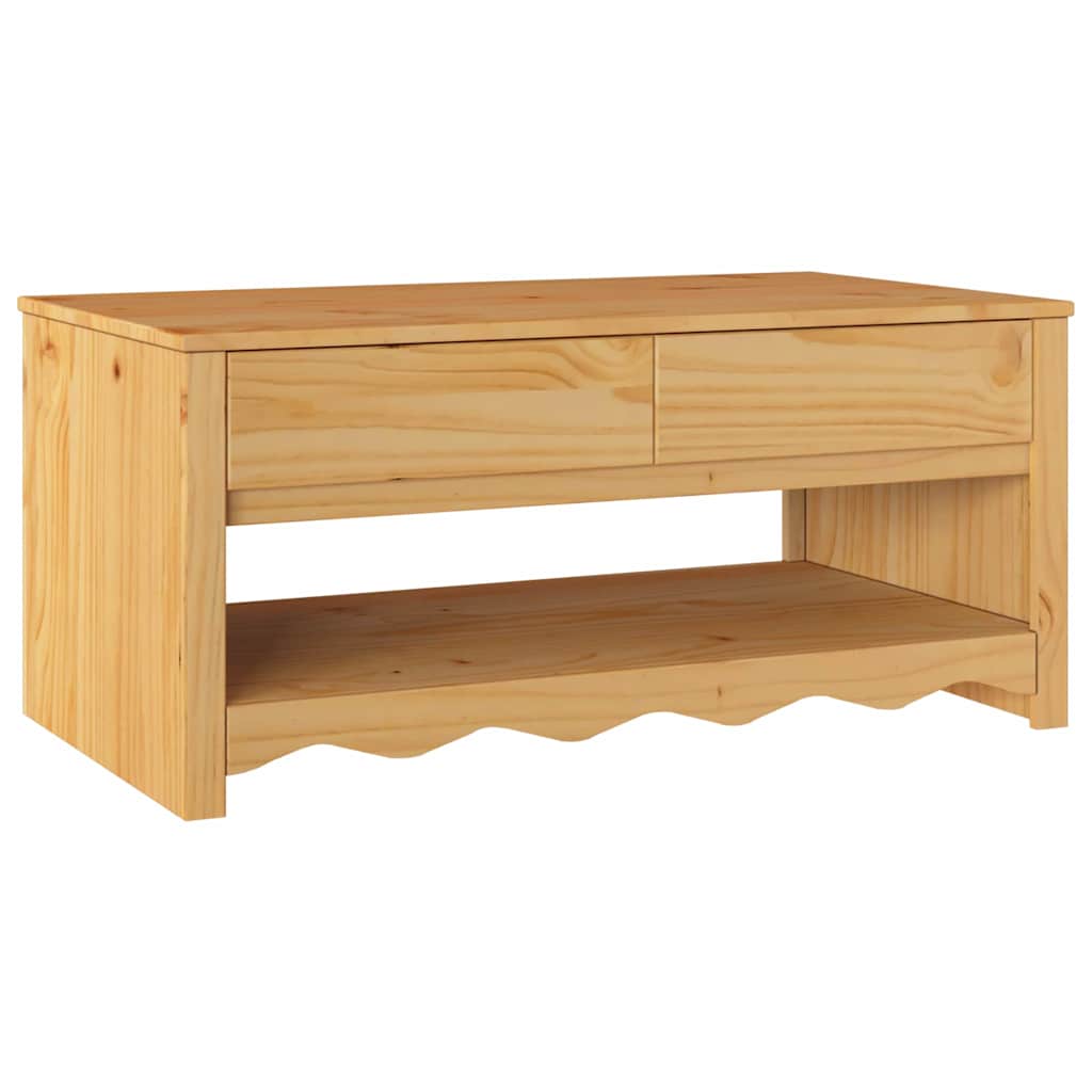 Mesa de Café con cajón Drammen Roble 99 x 55 x 45 cm
