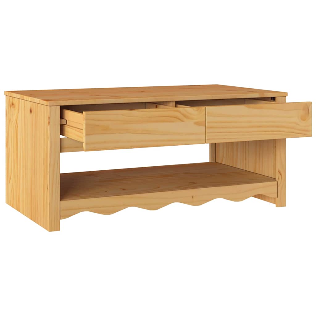 Mesa de Café con cajón Drammen Roble 99 x 55 x 45 cm