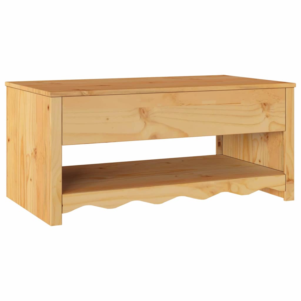 Mesa de Café con cajón Drammen Roble 99 x 55 x 45 cm