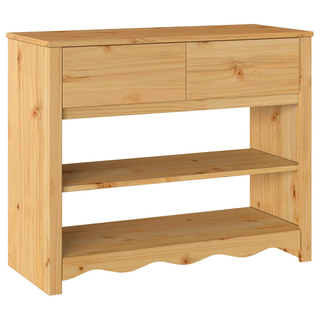 Mesa Consola con cajón Drammen Roble 89,5 x 37 x 73 cm