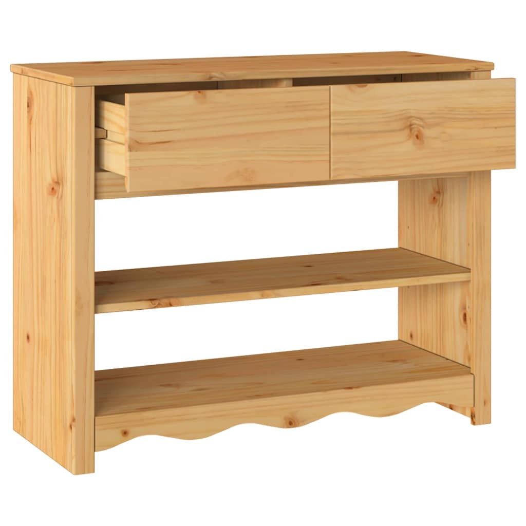 Mesa Consola con cajón Drammen Roble 89,5 x 37 x 73 cm
