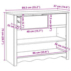 Mesa Consola con cajón Drammen Roble 89,5 x 37 x 73 cm