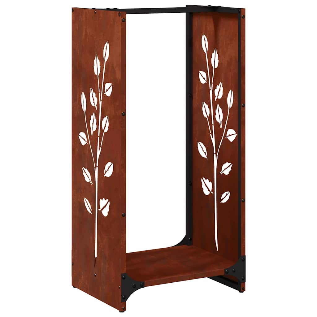Leñero 40x30x80 cm acero corten
