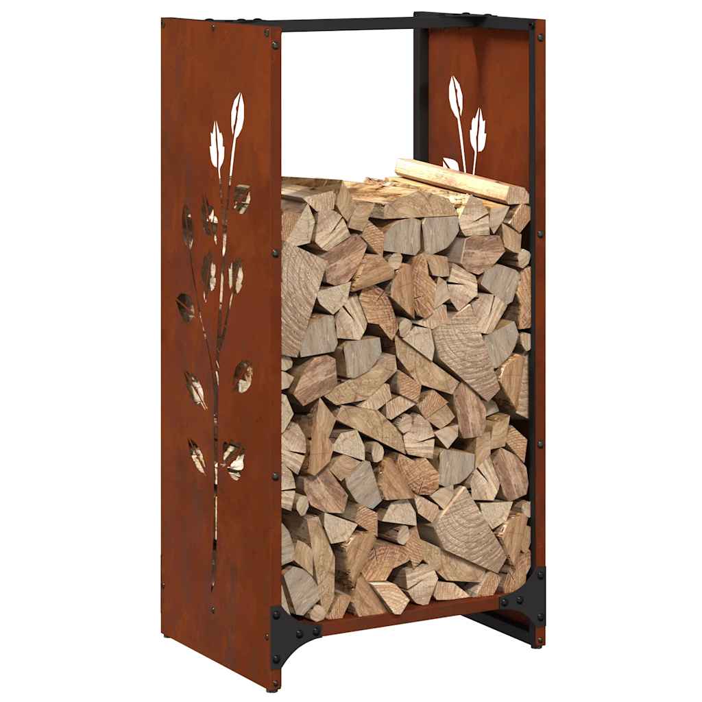 Leñero 40x30x80 cm acero corten