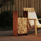 Leñero 40x30x80 cm acero corten
