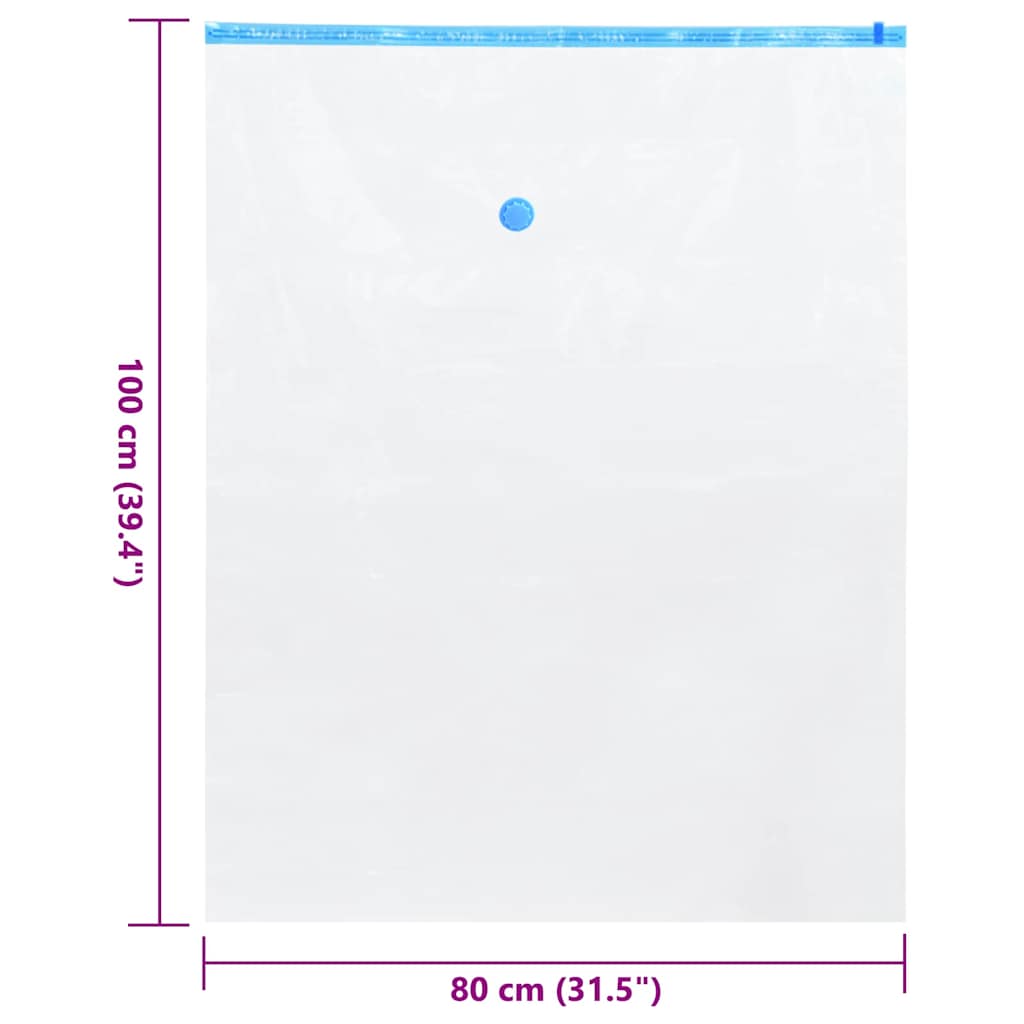 Bolsas de almacenamiento 10 pcs Transparente y Azul 100 x 80 cm