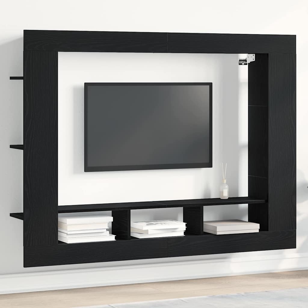 Conjunto de mueble de TV 8 pcs Madera envejecida