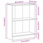 Librería Roble Negro 60 x 24 x 76 cm Madera de ingeniería