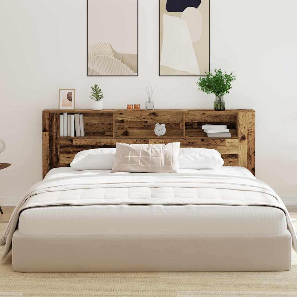 Cabecero con armario Madera vieja 220 x 18,5 x 102,5 cm