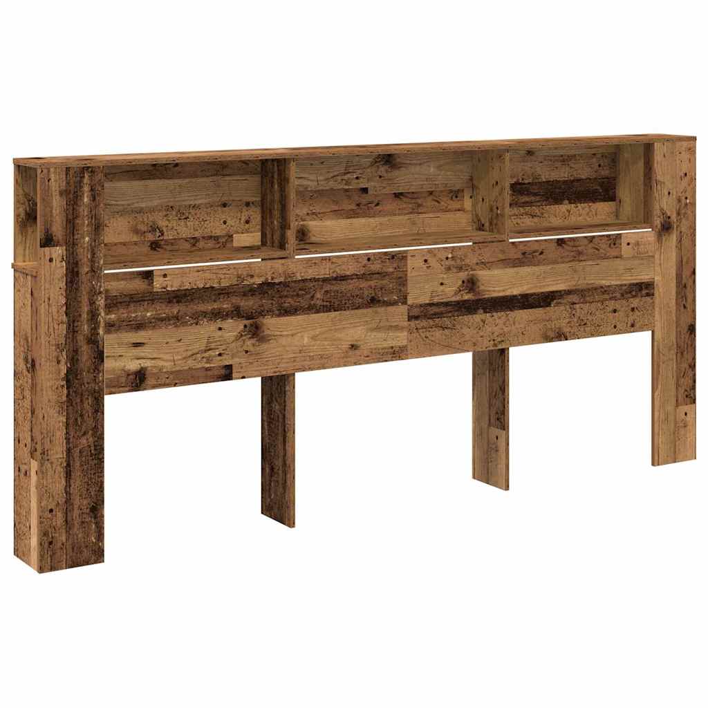 Cabecero con armario Madera vieja 220 x 18,5 x 102,5 cm