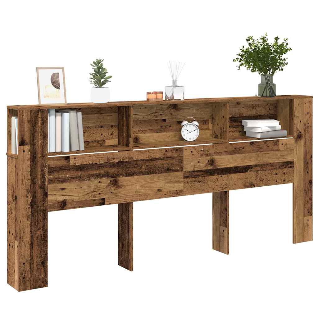Cabecero con armario Madera vieja 220 x 18,5 x 102,5 cm