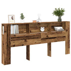 Cabecero con armario Madera vieja 220 x 18,5 x 102,5 cm