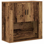 Armario de Pared con estante Madera envejecida 80 x 33 x 80 cm