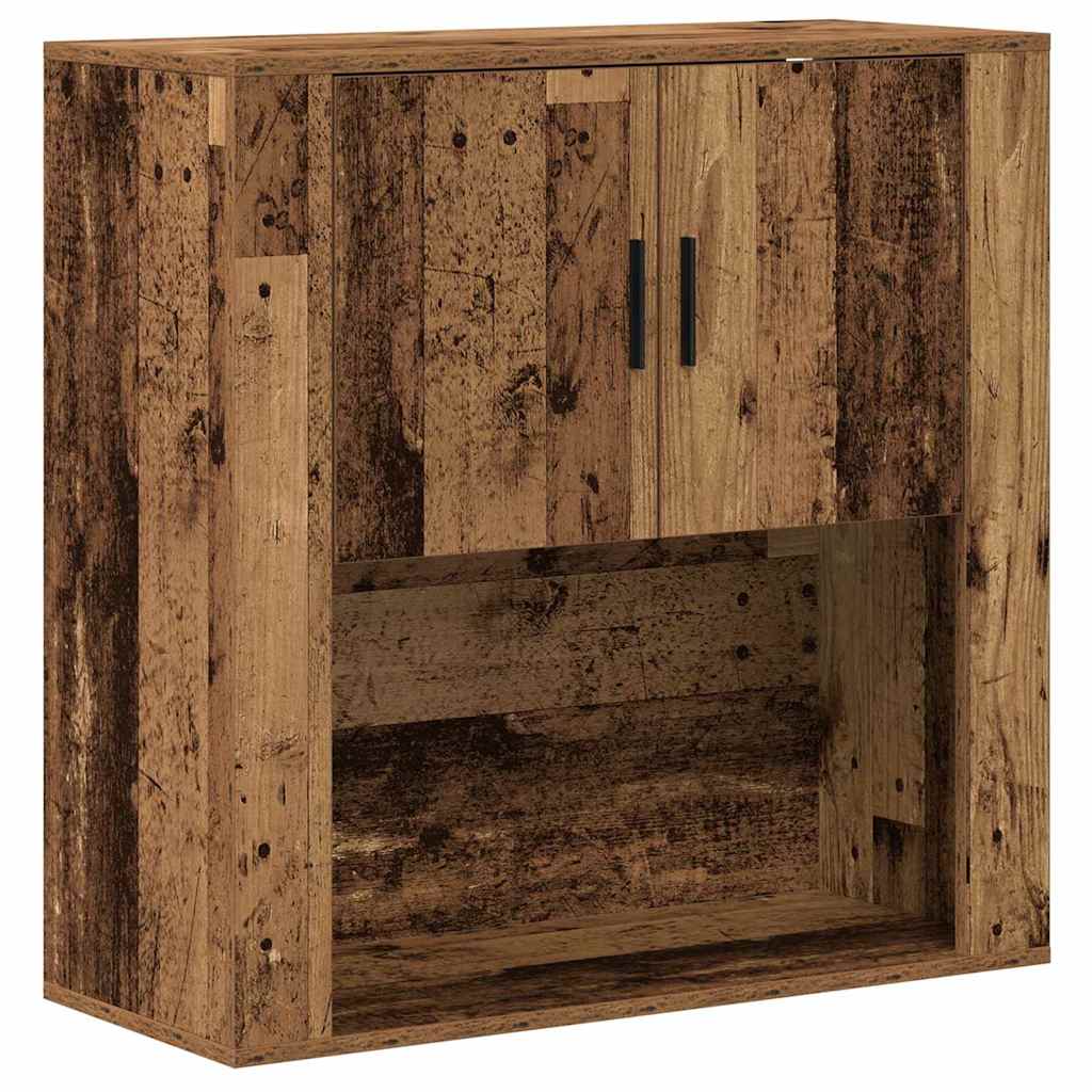 Armario de Pared con estante Madera envejecida 80 x 33 x 80 cm