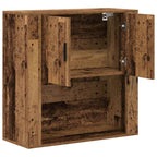 Armario de Pared con estante Madera envejecida 80 x 33 x 80 cm