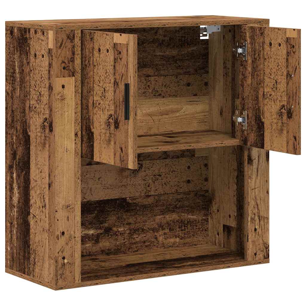 Armario de Pared con estante Madera envejecida 80 x 33 x 80 cm