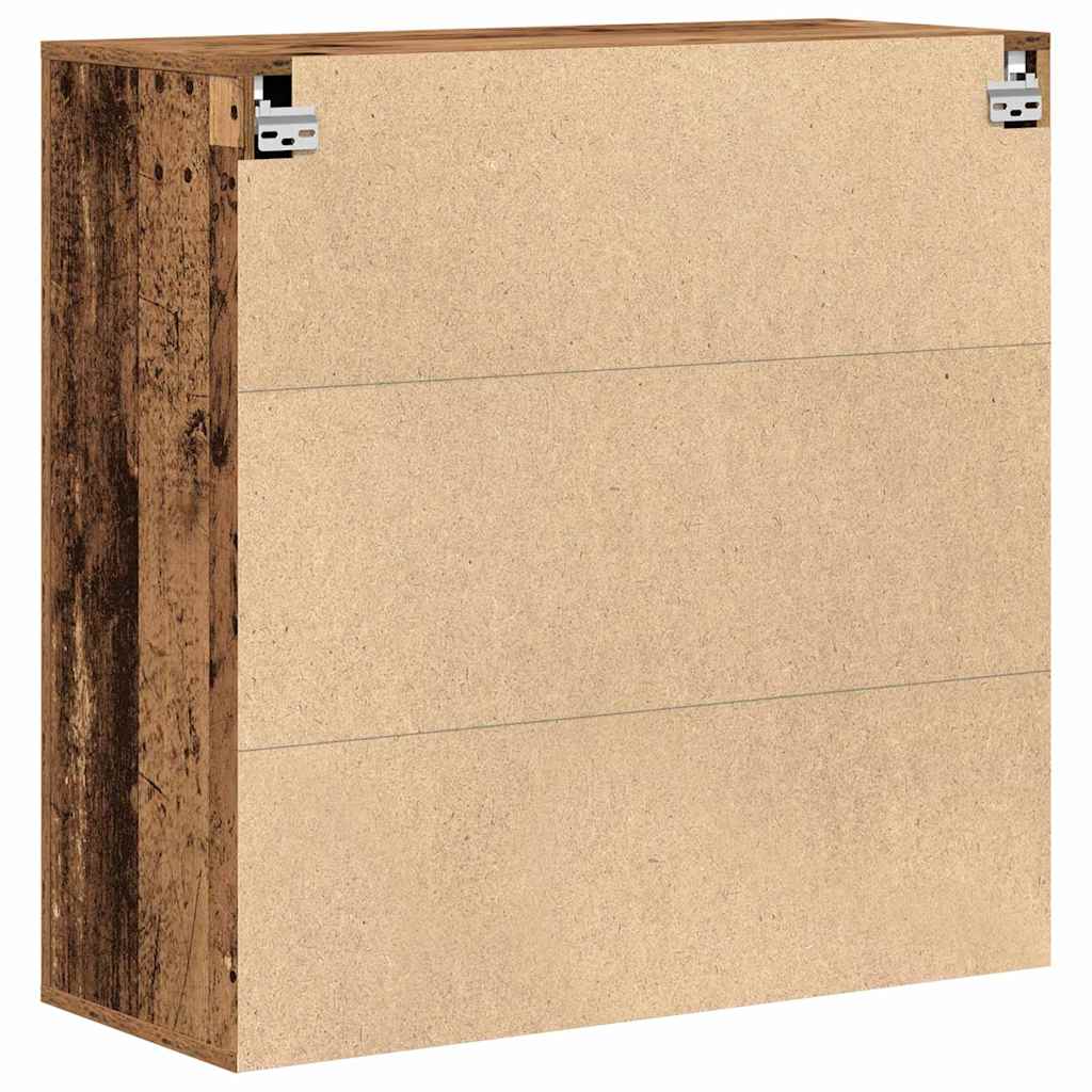 Armario de Pared con estante Madera envejecida 80 x 33 x 80 cm