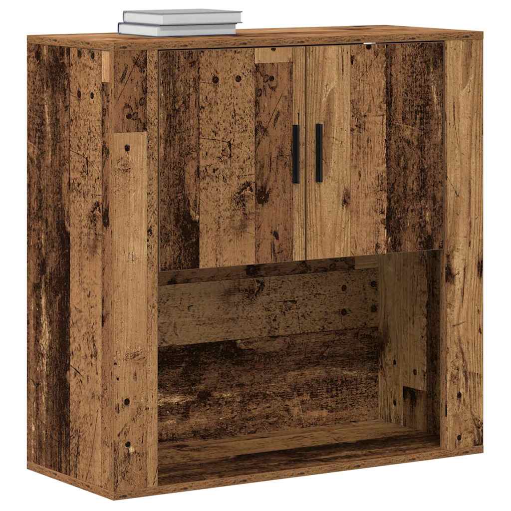 Armario de Pared con estante Madera envejecida 80 x 33 x 80 cm