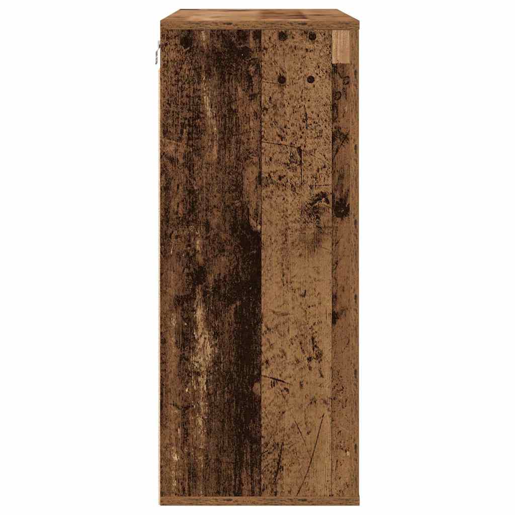 Armario de Pared con estante Madera envejecida 80 x 33 x 80 cm
