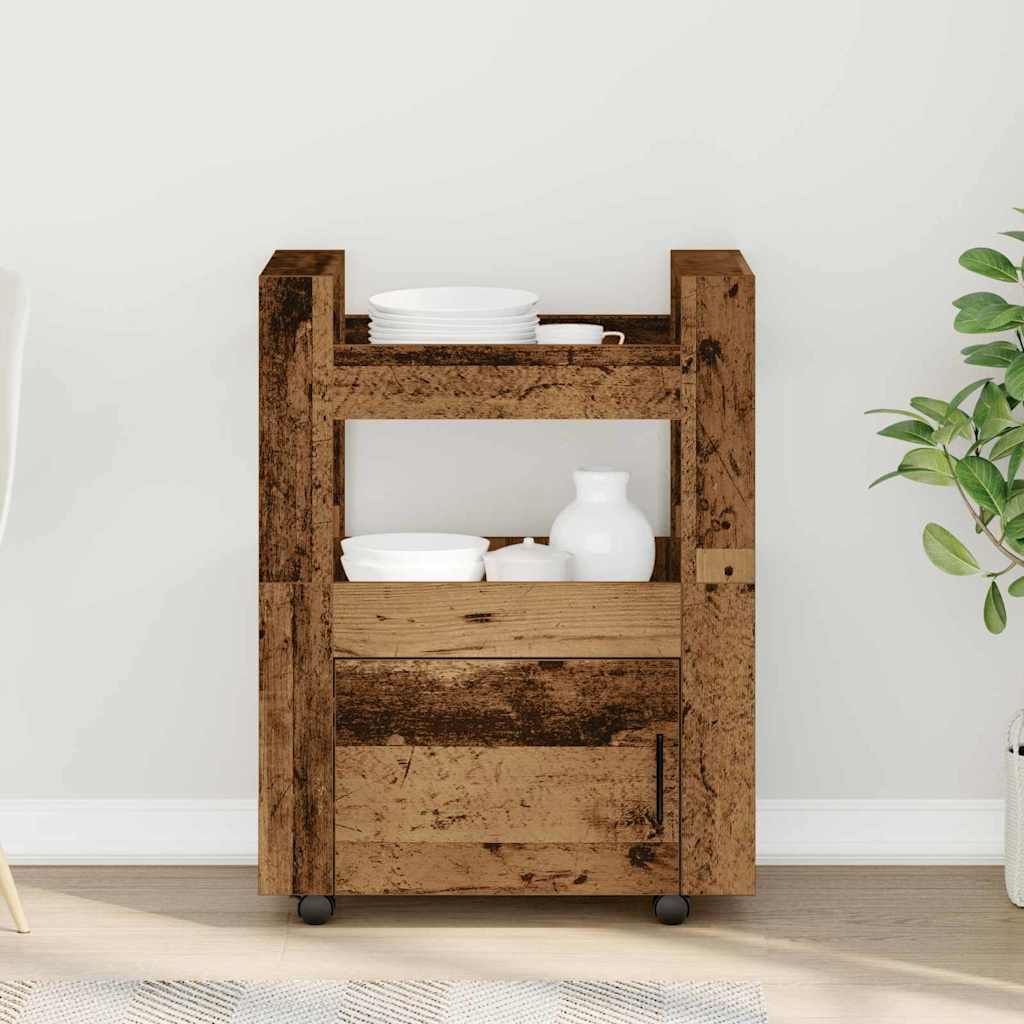 Carro de Cocina Madera vieja 60 x 45 x 80 cm