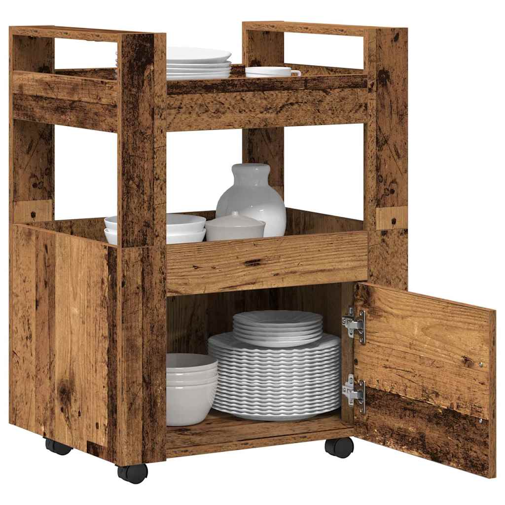 Carro de Cocina Madera vieja 60 x 45 x 80 cm