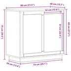 Aparador Madera vieja 80 x 40 x 75 cm Madera de ingeniería